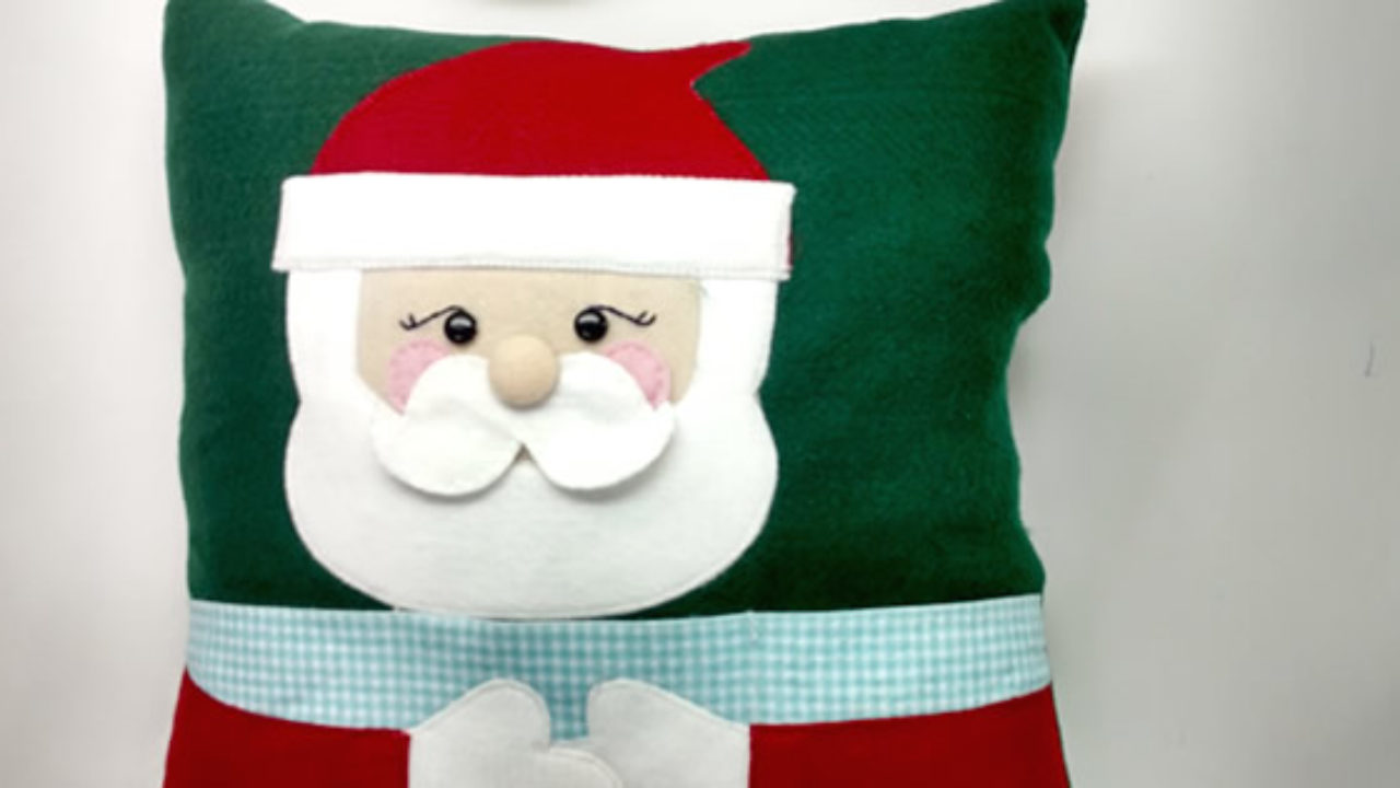 Impressão de capa de almofada de Papai Noel sem enchimento